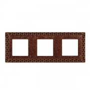Рамка на 3 поста гор./верт., цвет rustic cooper
