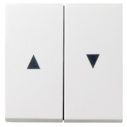 Клавиша 2-ая жалюзийная со стрелками System 55 Gira белый матовый