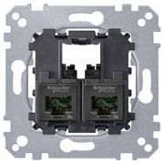 Компьютерная розетка 6 категории двойная 2хRj45 Merten механизм