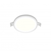 06-15 Светодиодная панель встраиваемая круглая 220В, 7Вт, 560Лм, CRI:80Ra, Ф95/75мм, алюминиевый корпус, изолированный драйвер, 2700К.