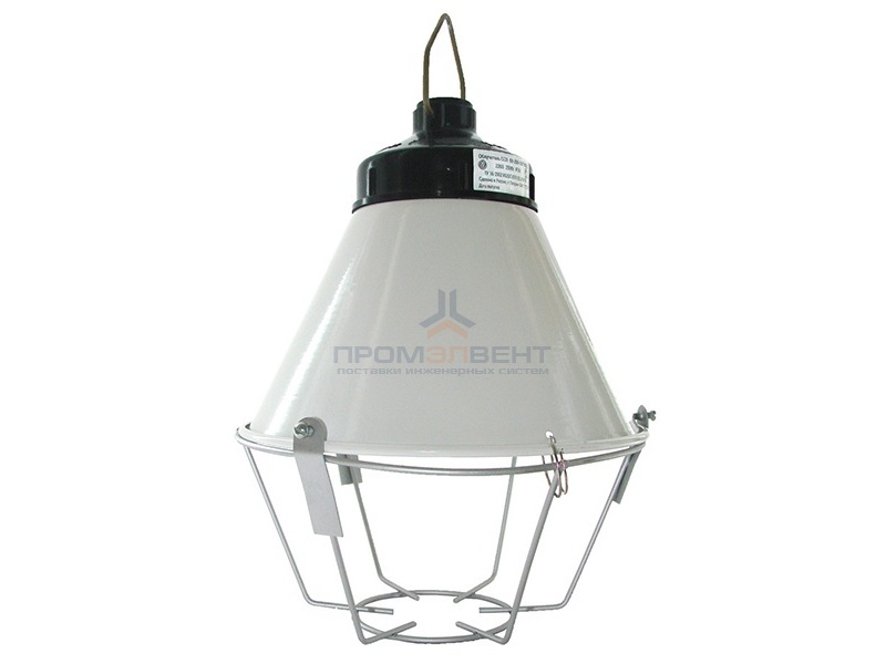 Светильник ССП-09-250-001 с решеткой IP20