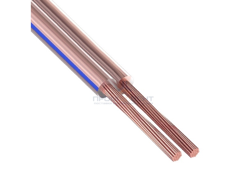 Кабель акустический 2х1,0 Rexant BLUELINE прозрачный