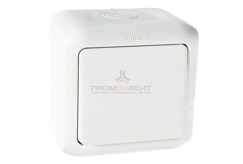 Выключатель IP44 Legrand Quteo белый