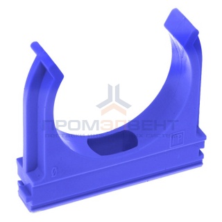 Крепёж-клипса для труб д25 синяя [уп. 100шт]